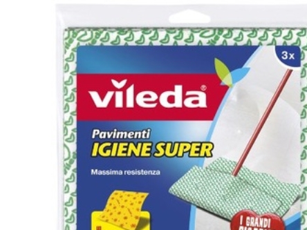 Vileda Pavimenti Igiene Super, Fiber, Grøn, Hvid, 3 Stykker
