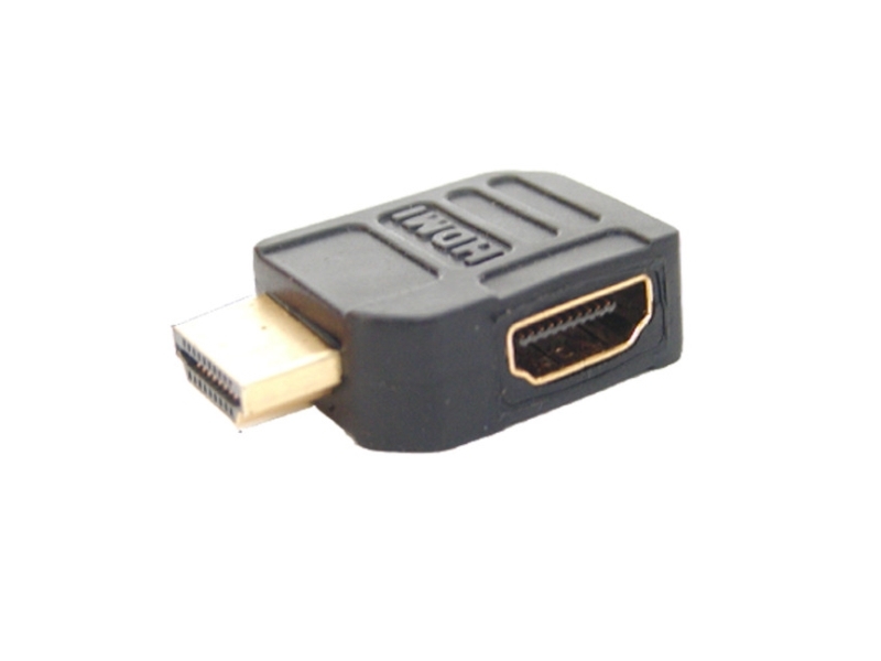 S/Conn Adapter Hdmi-Stik Til Hdmi-Hunstik 90° Vinkel, Guldbelagte Kontakter, 4K2k (77412)