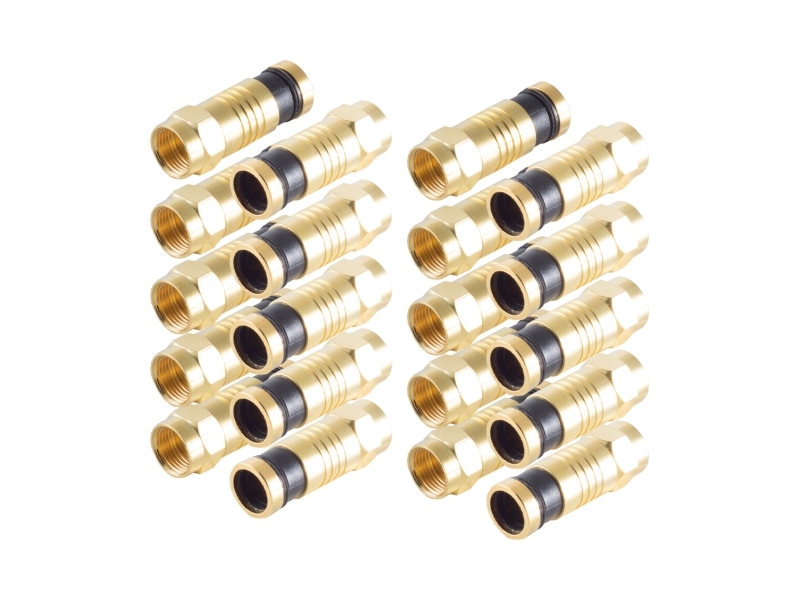 shiverpeaks BS15-300914, F-typ, F, F, 7,2 mm, Guld, Guld | EL Artiklar - Antenn - Antennkablar | GameStuff