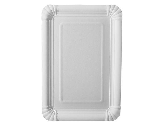 Papstar 81199, Tallrik, Rektangulär, Kartong, Vit, Monokromatiskt, 25 styck | Catering - Engångsservis | GameStuff