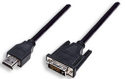 Manhattan Hdmi Auf Dvi-Kabel, Hdmi-Stecker Auf Dvi-D 24+1 Stecker, Dual Link, 3 M, Schwarz, 3 M, Hdmi Typ A (Standard), Dvi-D, Männlich, Männlich, Ge
