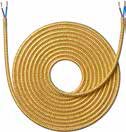 Stoffkabel 4,0 Meter Glänzendes Gold