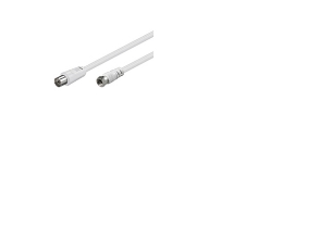 Goobay 11829, 1,5 m, 3C-2V, F-type, Koaksial, Hvid