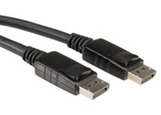 Roline 2M Displayport, 2 M, Displayport, Displayport, Hanstik, Hanstik, Sort