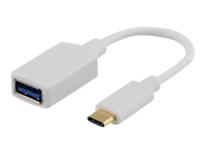 Deltaco Usbc-1205 - Usb-Adapter - Usb Typ A (Buchse) Auf Usb-C (Stecker) - Usb 3.1 - 15 Cm - Reversibler C-Stecker - Weiß