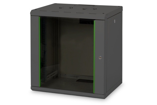 Digitus Dn-19 12-U-Sw, Vægmonteret Stativ, 12U, 100 Kg, Nøglelås, Sort