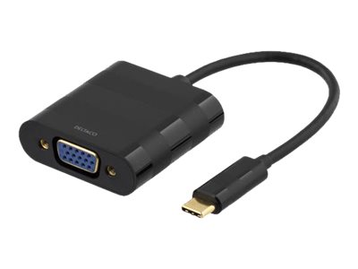 Deltaco Usbc-Vga, Usb Typ-C, Vga (D-Sub), Männlich, Weiblich, Gerade, Gerade