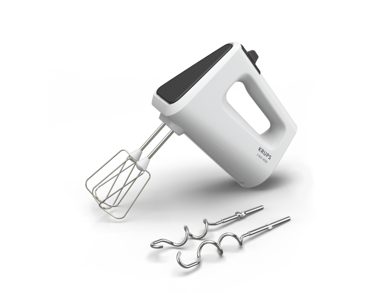 Krups GN400111, Käsisekoitin, Valkoinen, Vaivaus, Sekoitus, Vipu, Kiina, 450 W
