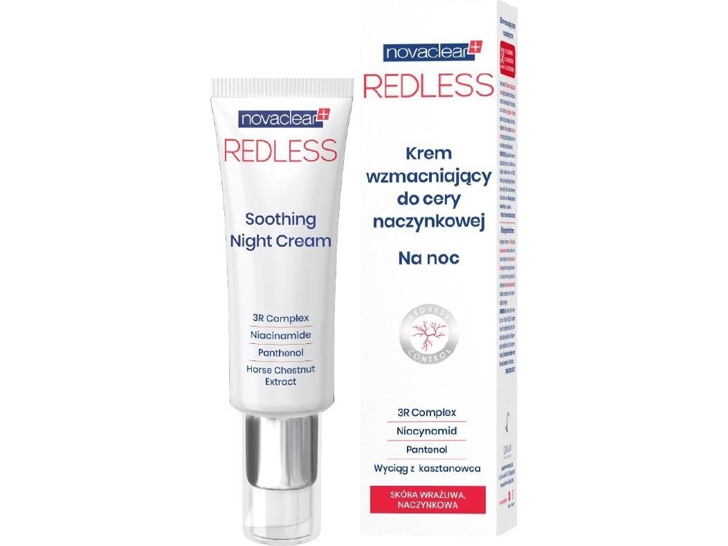 Equalan Pharma Novaclear, Redless Creme Wzmacniający Do Cery Naczynkowej Na Noc, 50 Ml - Długi Termin Ważności!