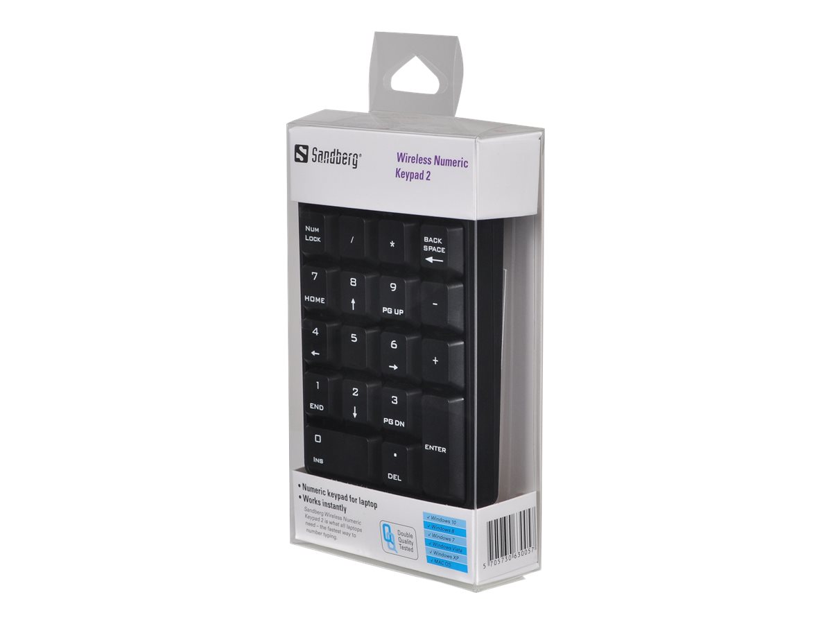 Sandberg Wireless Numeric Keyboard 2 - Numpad - Sort