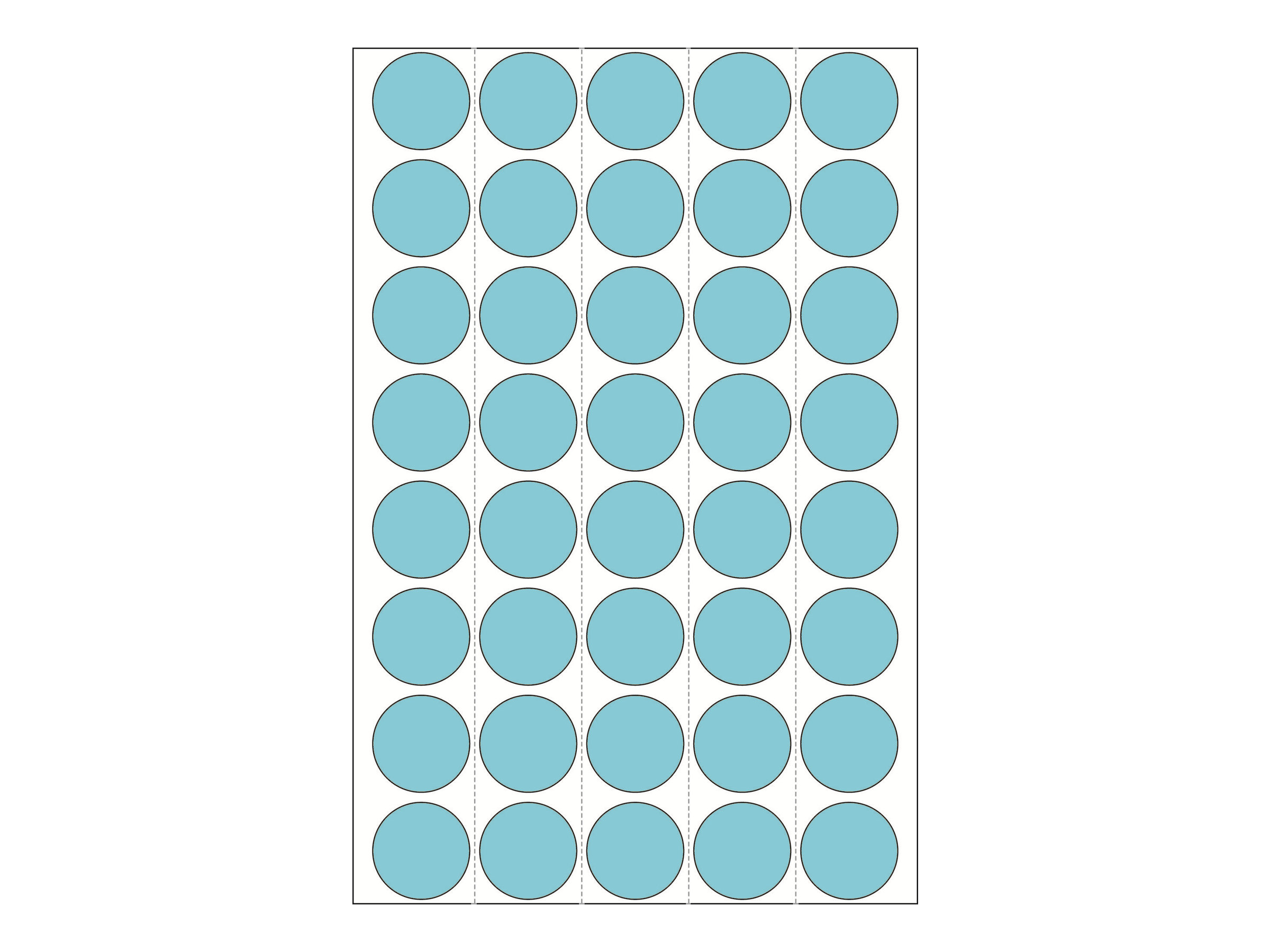 HERMA - Papir - permanent selvklæbende - blå - 19 mm rund 1280 etikette(r) (32 ark x 40) runde etiketter
