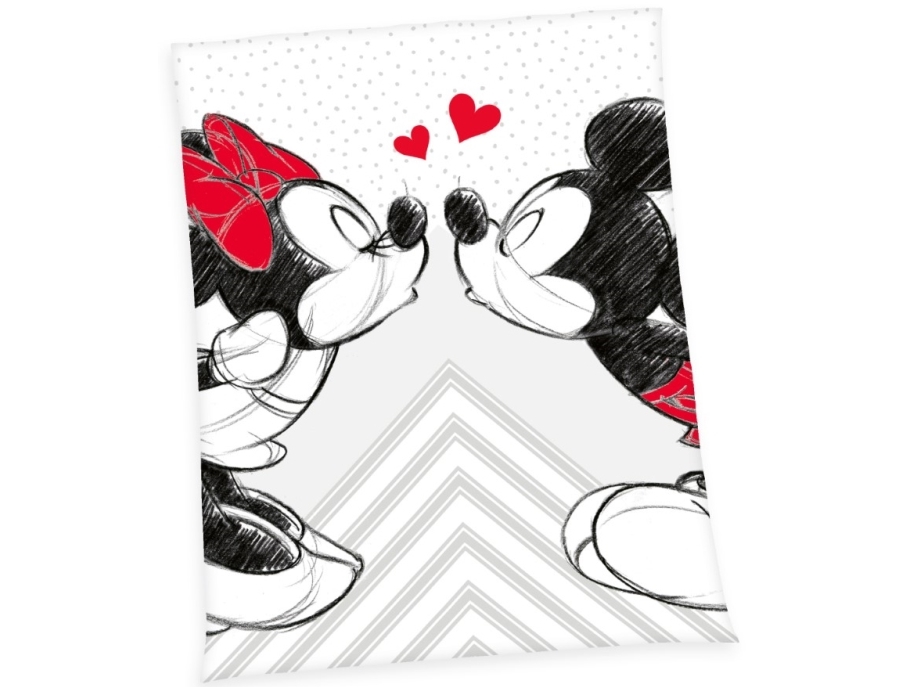 Mickey & Minnie Fleece Tæppe - 150 X 200 Cm