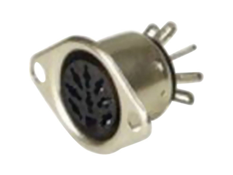 Hirschmann 930 343-200-1 DIN rundkontakt, flänsanslutning 7-polig silver 1 st