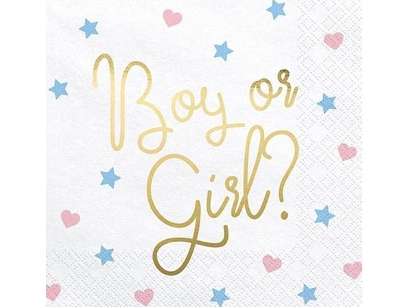 Gender Reveal - Boy Or Girl Servietter, 20 Stk