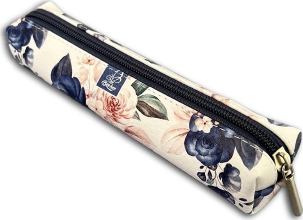 Bee-Bee Federmäppchen Mini Rechteck Blau Rosen
