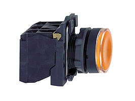 Schneider Electric XB5, Gul, 24 V, 50 - 60 hz, 10 A, 30 mm, 57 mm | EL Artiklar - Elcentral - Tryckknapp & signallampa | GameStuff