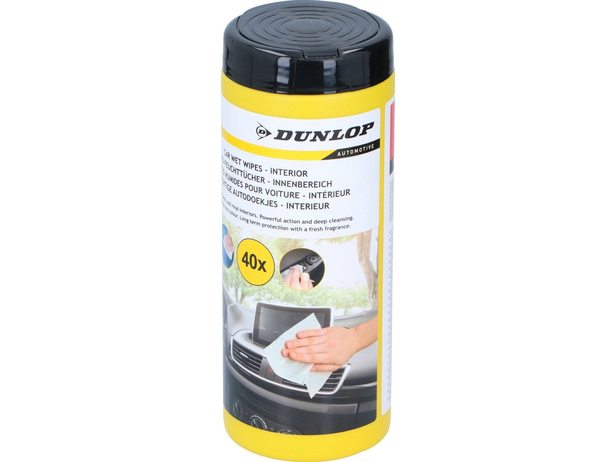 Dunlop - Fugtige Klude Til Pleje Af Bilens Cockpit (40 Stk.)