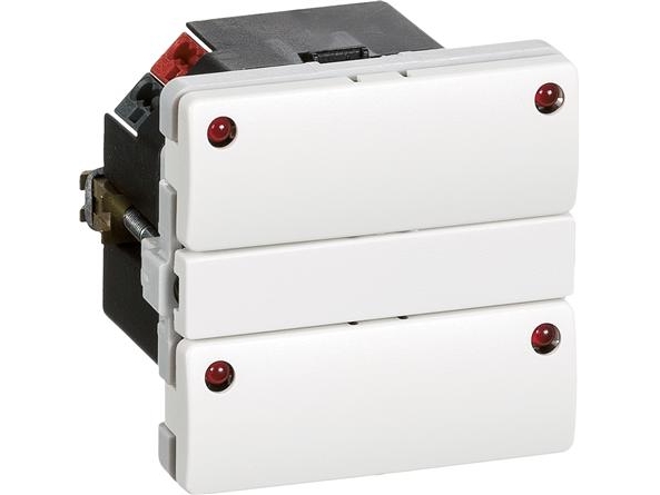 LAURITZ KNUDSEN LK FUGA KNX betjeningstryk - 4 knapper og status LED, hvid