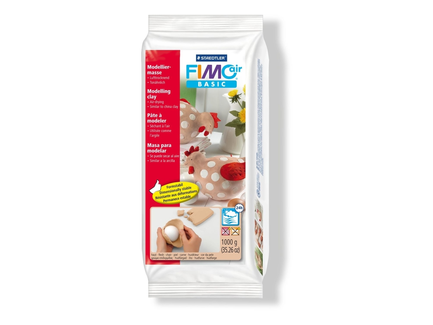 Staedtler FIMO Modellervoks - Air - 1000 g - Fersken