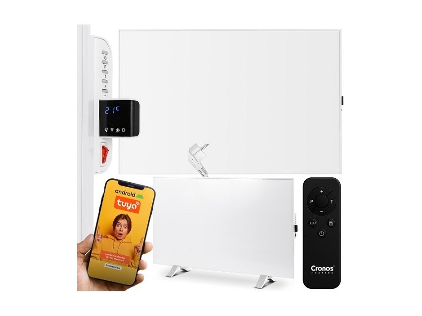 Cronos Synthelith Pro Crp-980Twp 980W Infrarotheizung Mit Wifi Und Fernbedienung Weiß