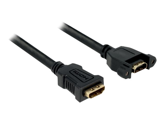 Delock Panel-Mount - Hdmi-Kabel - Hdmi Hun Til Hdmi Hun - 25 Cm - Sortieren