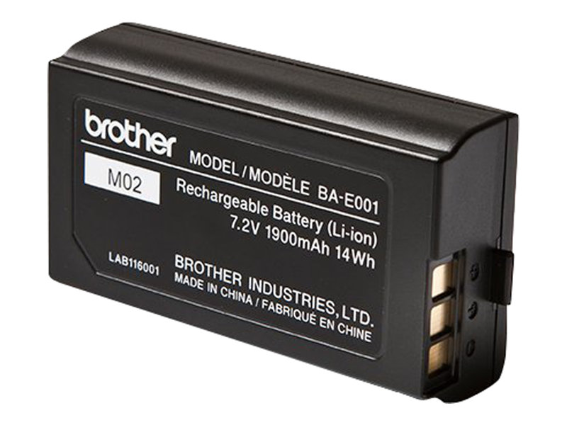 BA-E001 - Batteri til printer - Litiumion for Brother PT-P750; PT-750, E300, E500, H500, H75, P750; P-Touch EDGE PT-P750