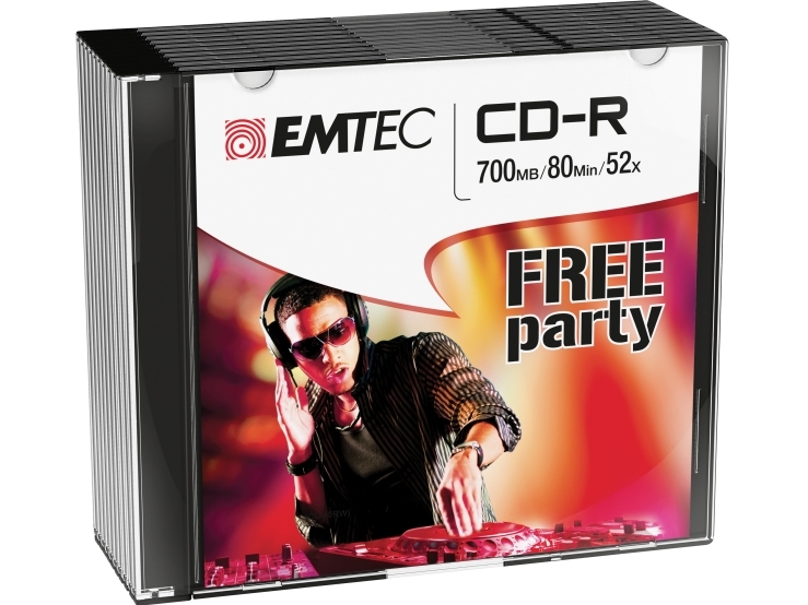 EMTEC Classic - 10 x CD-R - 700 MB (80 min) 52x - ohut levykotelo (slim disc box)