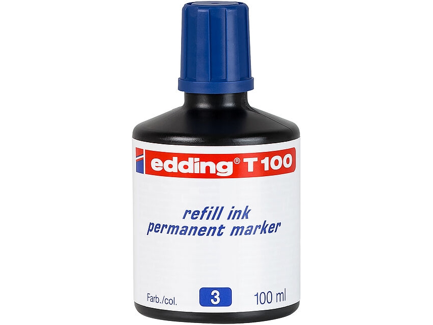 Edding T-100, Blau, 100 Ml, 1 Stück(E), Einzelpackung