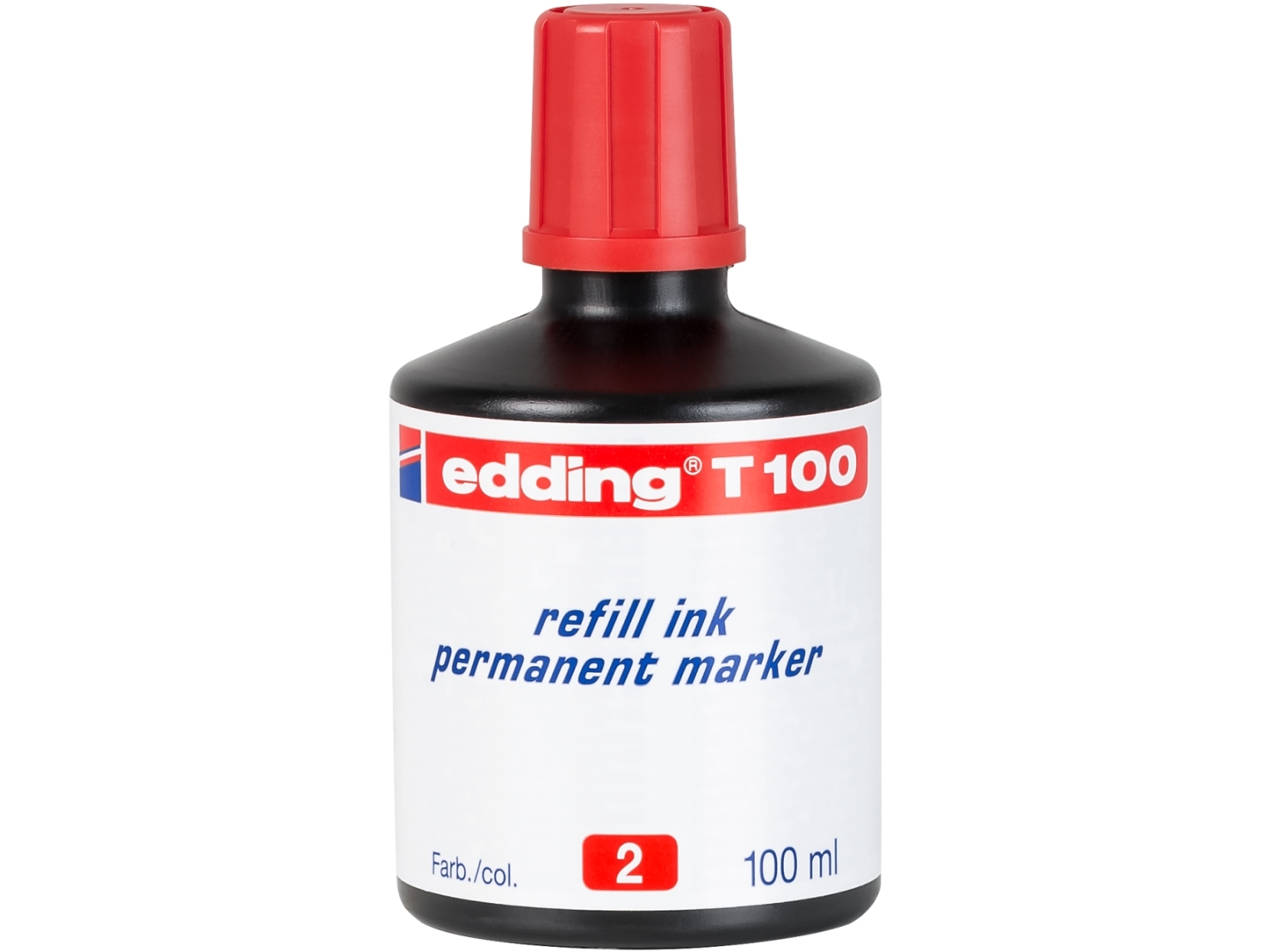 Edding T 100 - Blæk - Permanent - Rød - 100 Ml