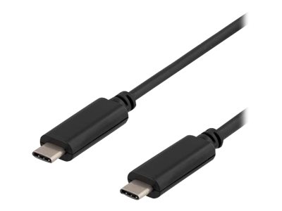Deltaco Usbc-1052 - Usb-Kabel - Usb-C (Stecker) Auf Usb-C (Stecker) - Usb 3.1 - 25 Cm - Schwarz