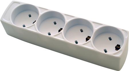 Uttag 4R EDB med jord vit | Stickproppar och uttag | GameStuff