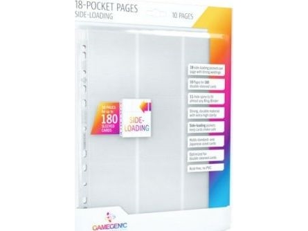 GameGenic Sideload 18-Pocket Pages White (10) | Leksaker - Spel - TCG tilbehör | GameStuff
