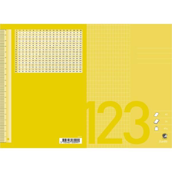 Linealheft Bantex, A5, Quadratisch 5 X 8 Mm, Oliv, 25 Stück.