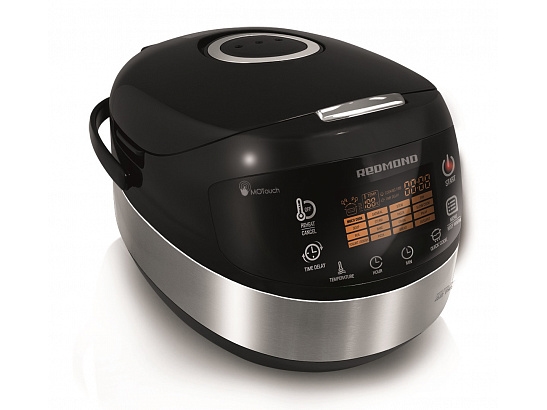 REDMOND RMC-M90, 5 L, 860 W, 24 h, Musta, Metallinen, Keraaminen, LCD