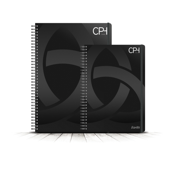 Notizbuch Bantex Cph, A4+, Liniert, Schwarz