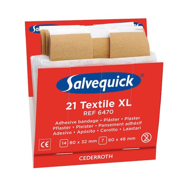 Pflaster, Salvequick Textil 6470, Xl, Packung Mit 6 Stk
