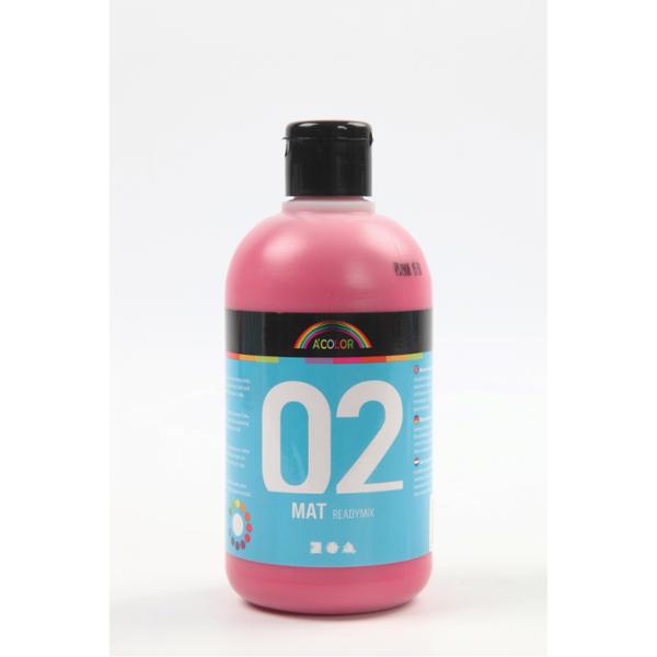 Akrylmaling A-Color 02 - Matt, Primærrød, 500 Ml