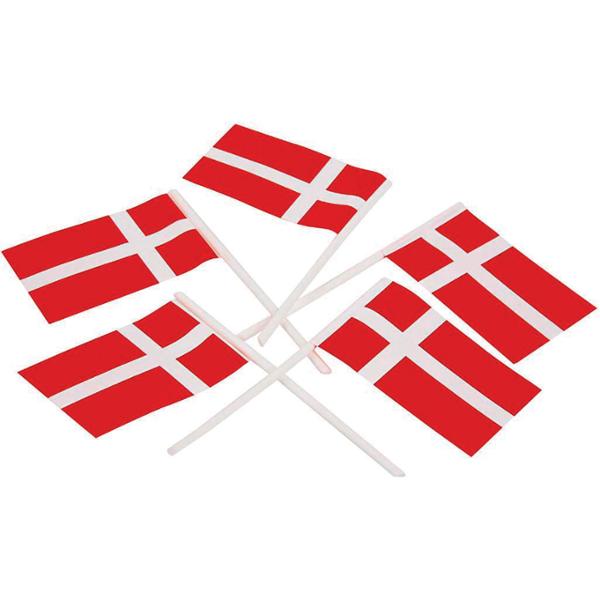 Dänische Flagge, 30 X 50 Mm, Packung Mit 100 Stück.