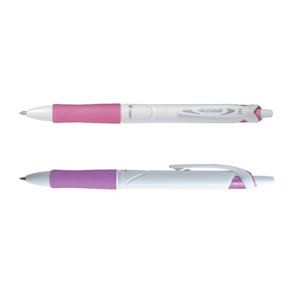 Kugelschreiber Pilot Acroball Weiß, Rosa