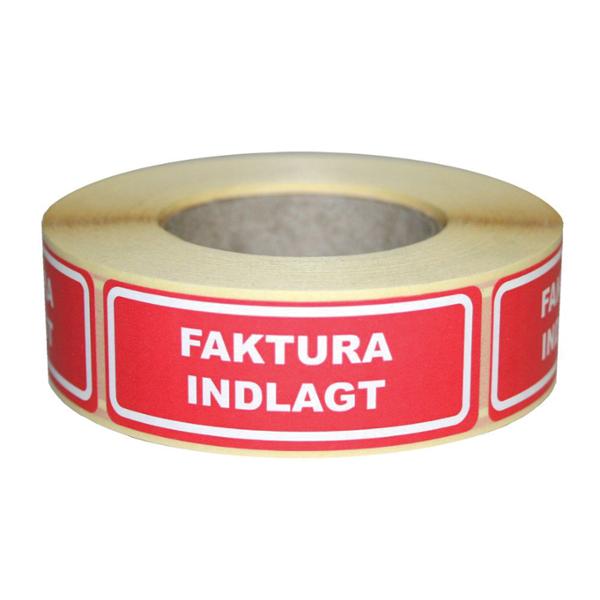 Etiketten, Quadratisch, Außenumwicklung 24,00 X 64,60 Mm, Kraft/Pe, Permanent Rot, Rechnung Eingelegt Rau
