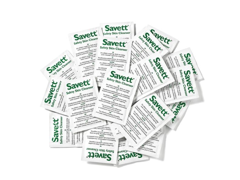 Vådservietter, Cederroth Savett Safety Skin Cleanser, sterile, pakke med 600 stk