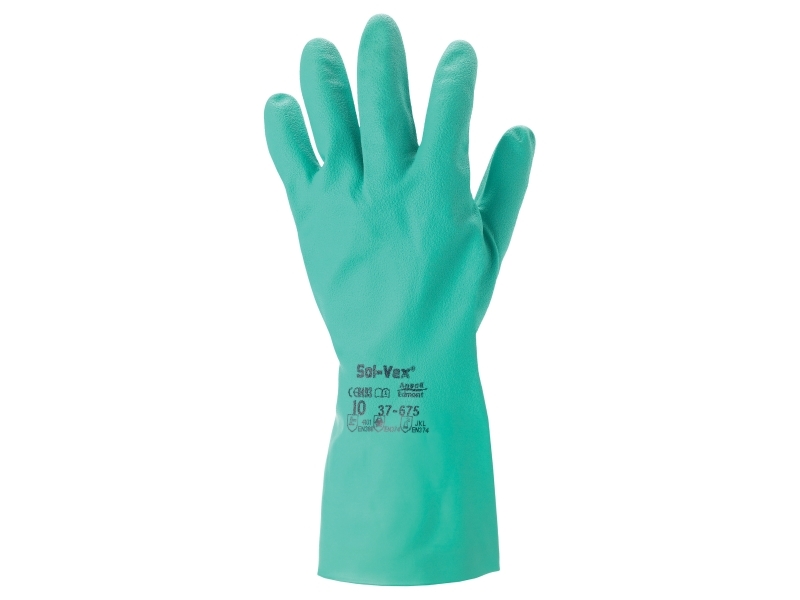 Handsker Ansell Sol-Vex 37-675 nitril - str. 11 (karton á 12 par) | Kläder & Säkerhet - Handskar - Rengöringshandskar | GameStuff