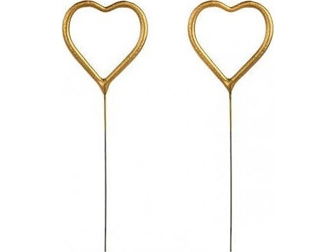 Partydeco Cold Fires Herz, Gold, 16,5Cm Einheitsgröße