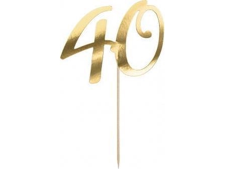 Kagepynt 40 Guld