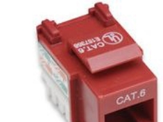Intellinet 210614, Flad, Rød, Rj-45, Hunstik, 22/26, Cat6