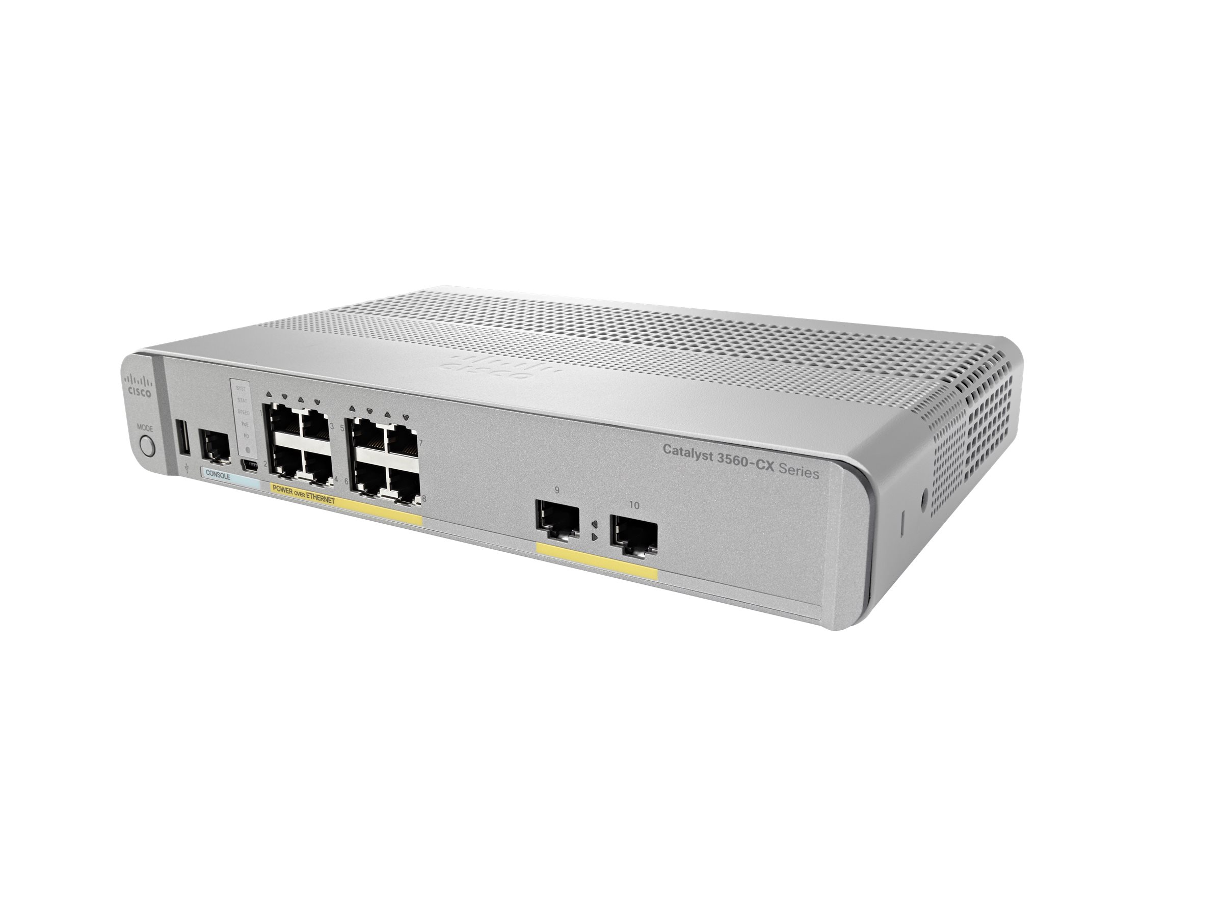 Cisco Catalyst 3560Cx-8Pt-S - Switch - Verwaltet - 10 X 10/100/1000 (Poe+) - Desktop, Rackmontierbar, Din-Schienen-Montierbar, Wandmontierbar - Poe+