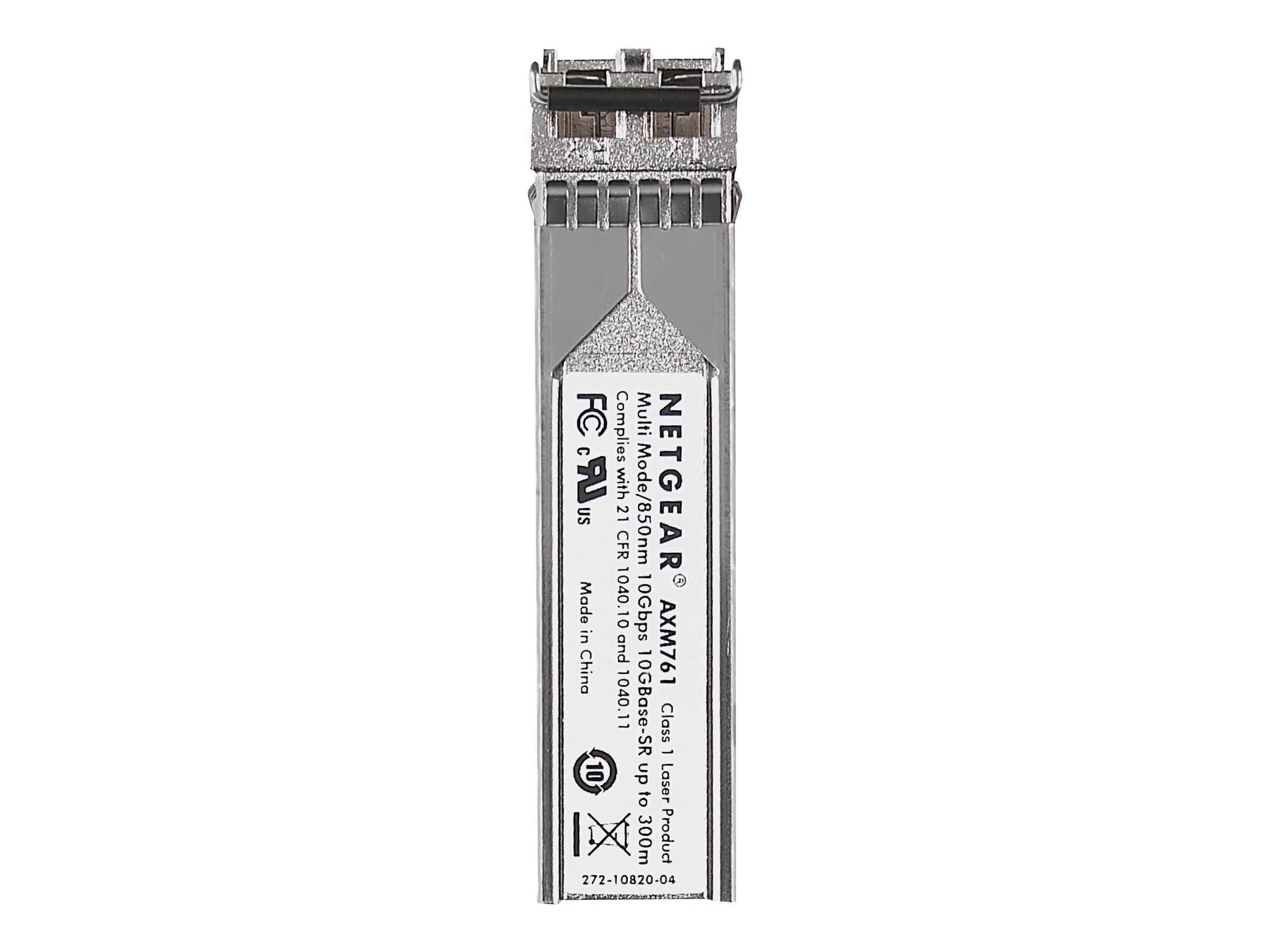 NETGEAR ProSafe AXM761 - SFP+ sändar/mottagarmodul - 10GbE - 10GBase-SR - LC multiläge - upp till 300 m - 850 nm (paket om 10) | Datortillbehör - Nätverk - Övriga tillbehör | GameStuff