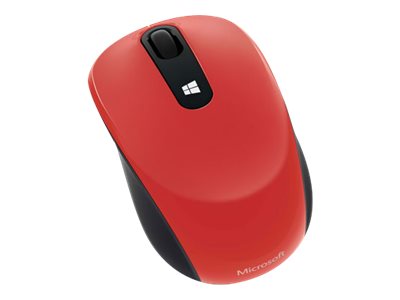 Microsoft Sculpt Mobile Mouse Mus Höger Och Vansterhanta Optisk 3 Knappar Trådlös 2.4 Ghz Trådlös Usb Mottagare Klarröd