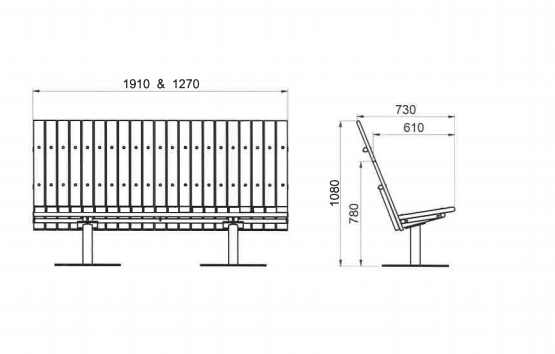 Sofa Cirkum, 3-Sitzer, Massives Eichenholz, Weißes Gestell