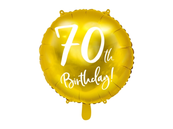 Guld folieballon 70 år